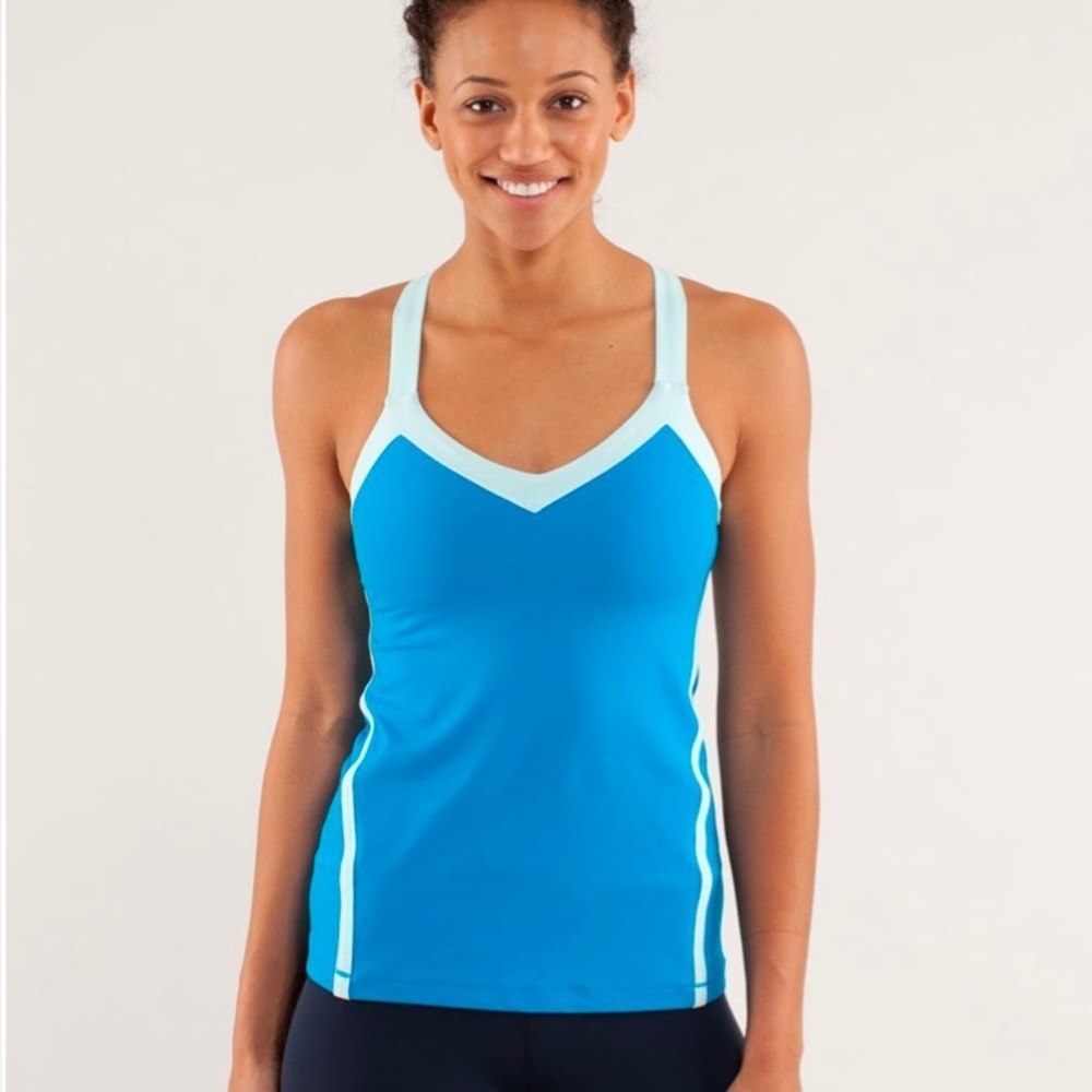Lululemon Run: Mile a Minute Tank Blue Size 8